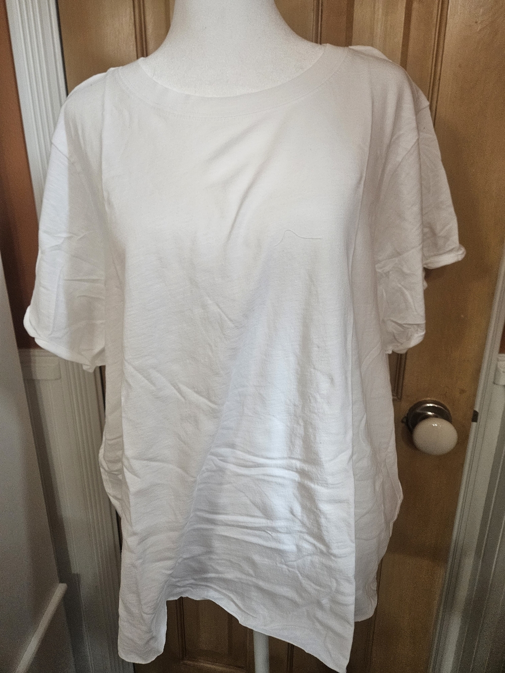 Maeve Women's Crew Neck White T-Shirt - Anthropologie